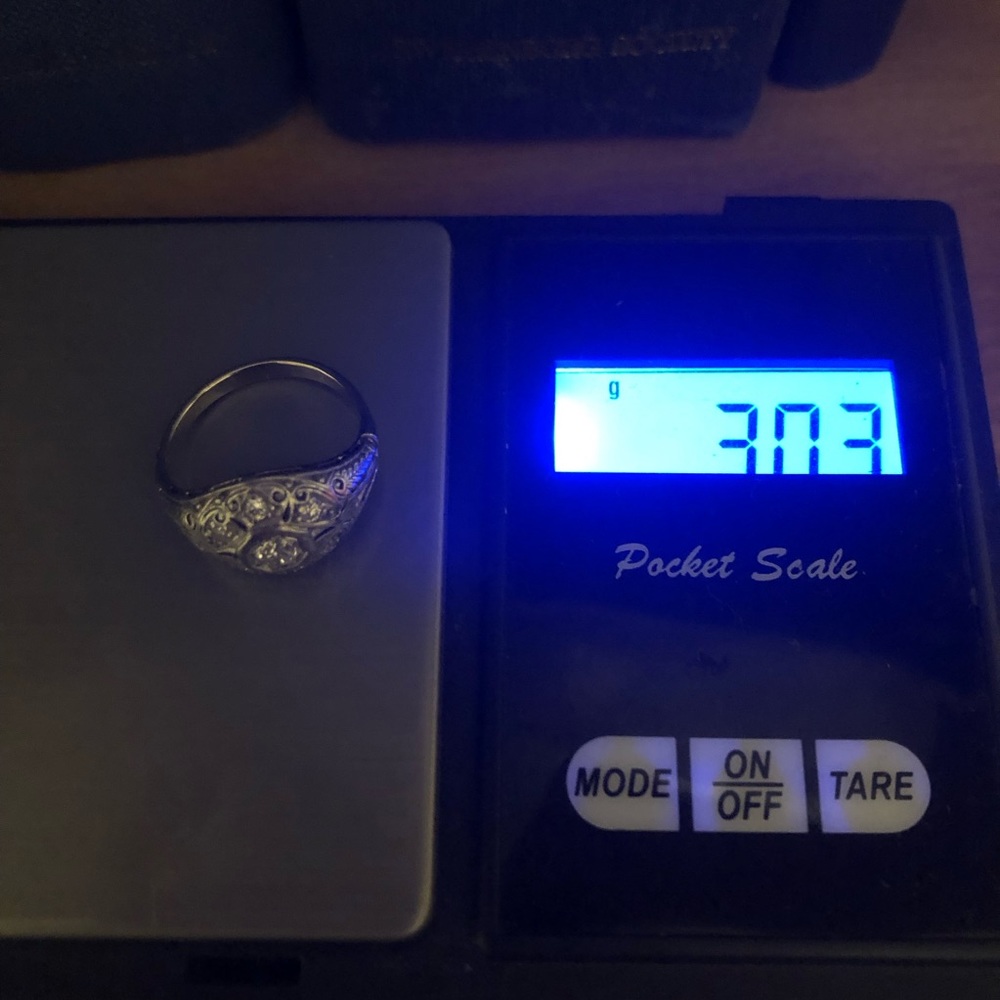 Antique platinum 14k diamond ring - Picture 11 of 13